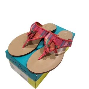 Jack Roger's Alana Madras Pink Thong Sandal 10